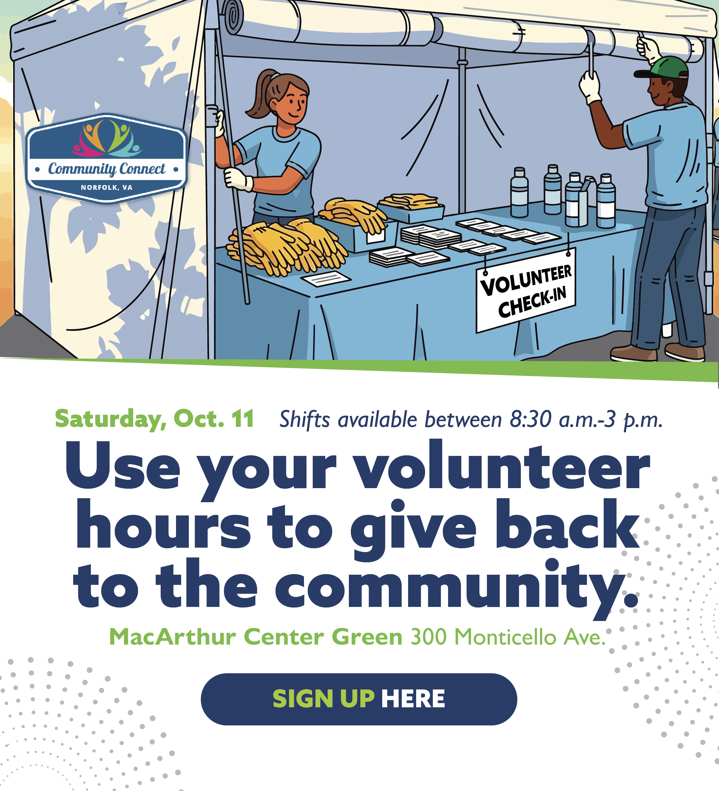 Community Connect volunteer graphic image link