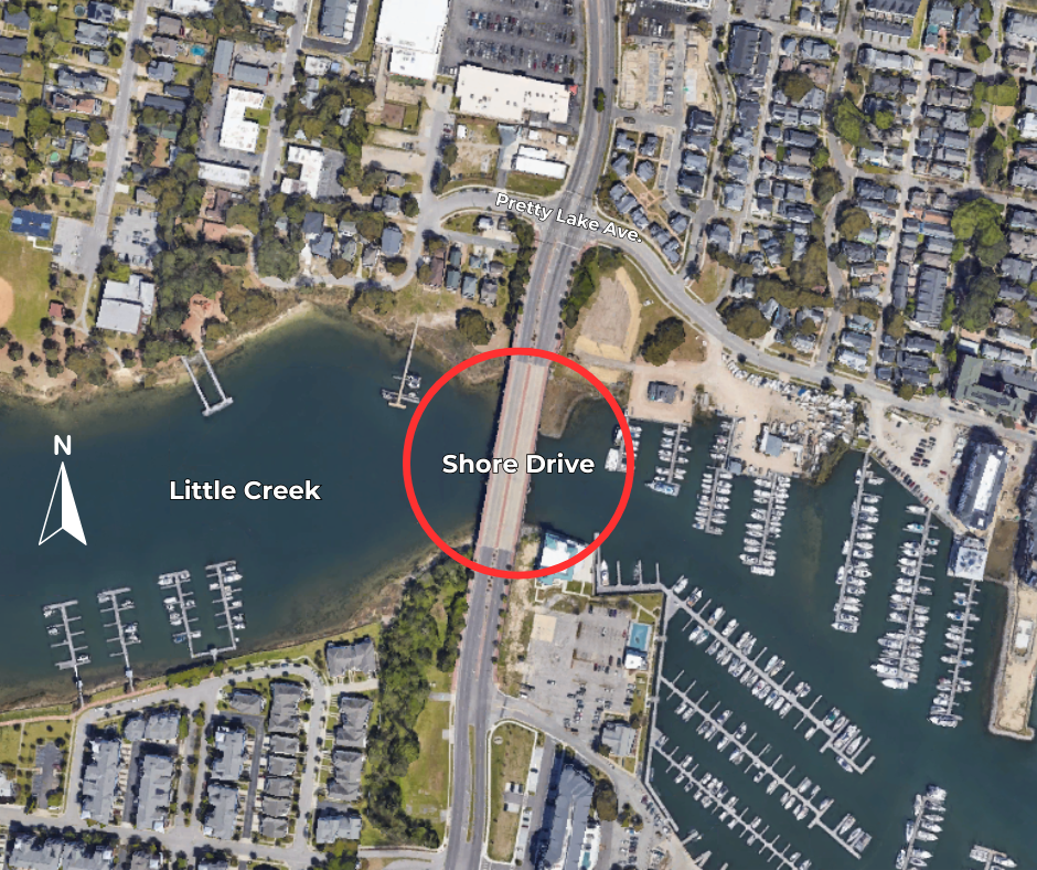 shore drive bridge map