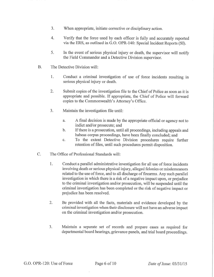 Norfolk Police Use of Force Policy - 6