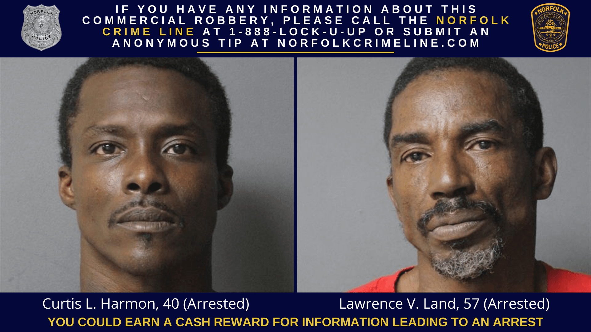 Arrest Photos - Harmon and Land