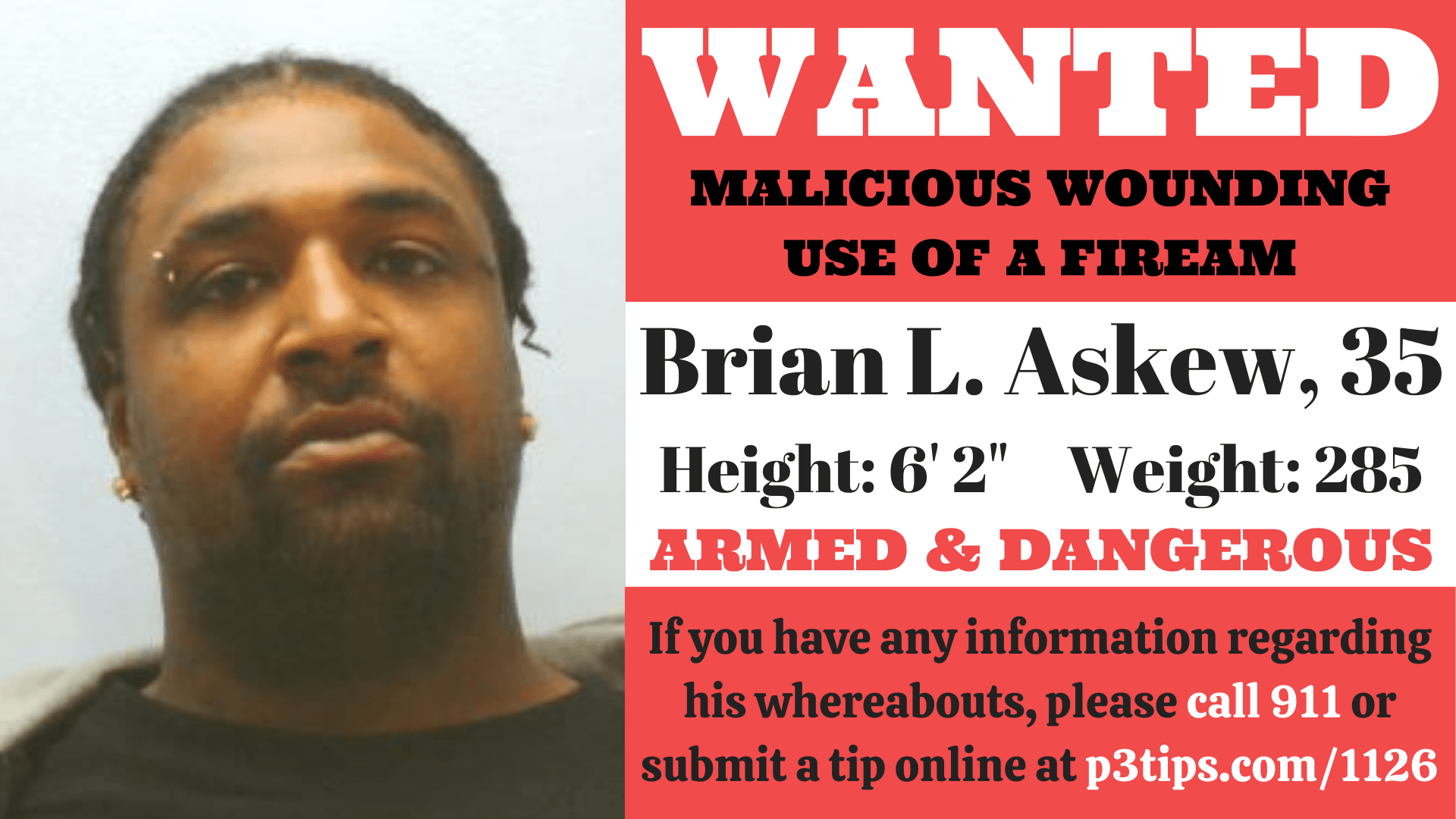 Wanted Photo - Brian Askew