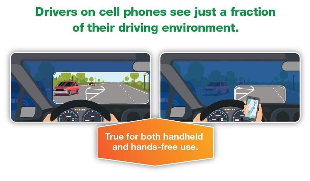 distracted driving month graphic