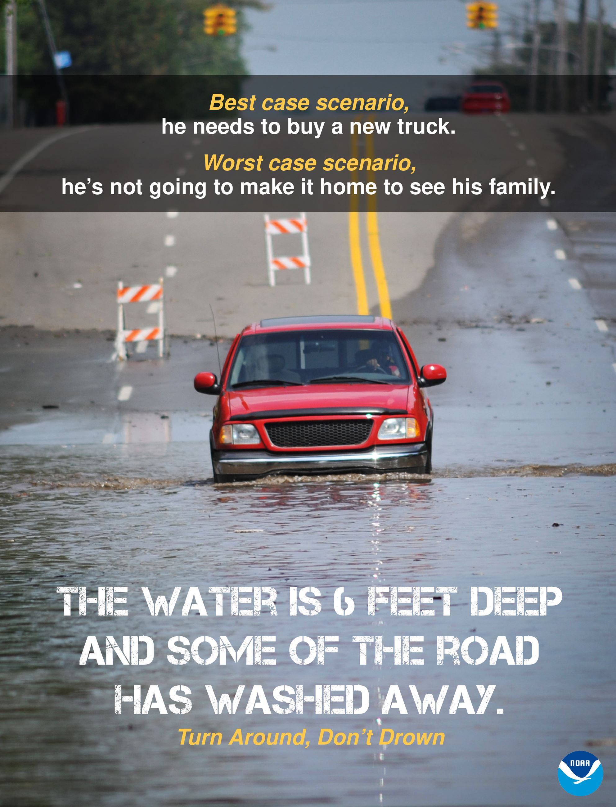 NWS Graphic Warning about dangers of driving into floods