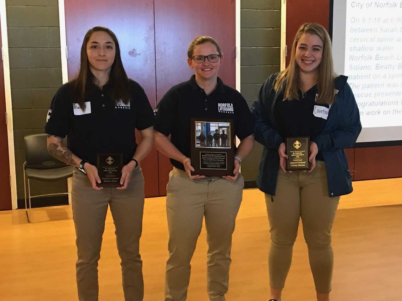 Norfolk Lifeguards Awarded for Life-Saving Work 